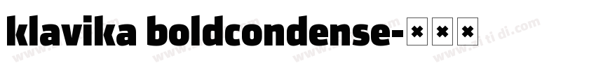 klavika boldcondense字体转换